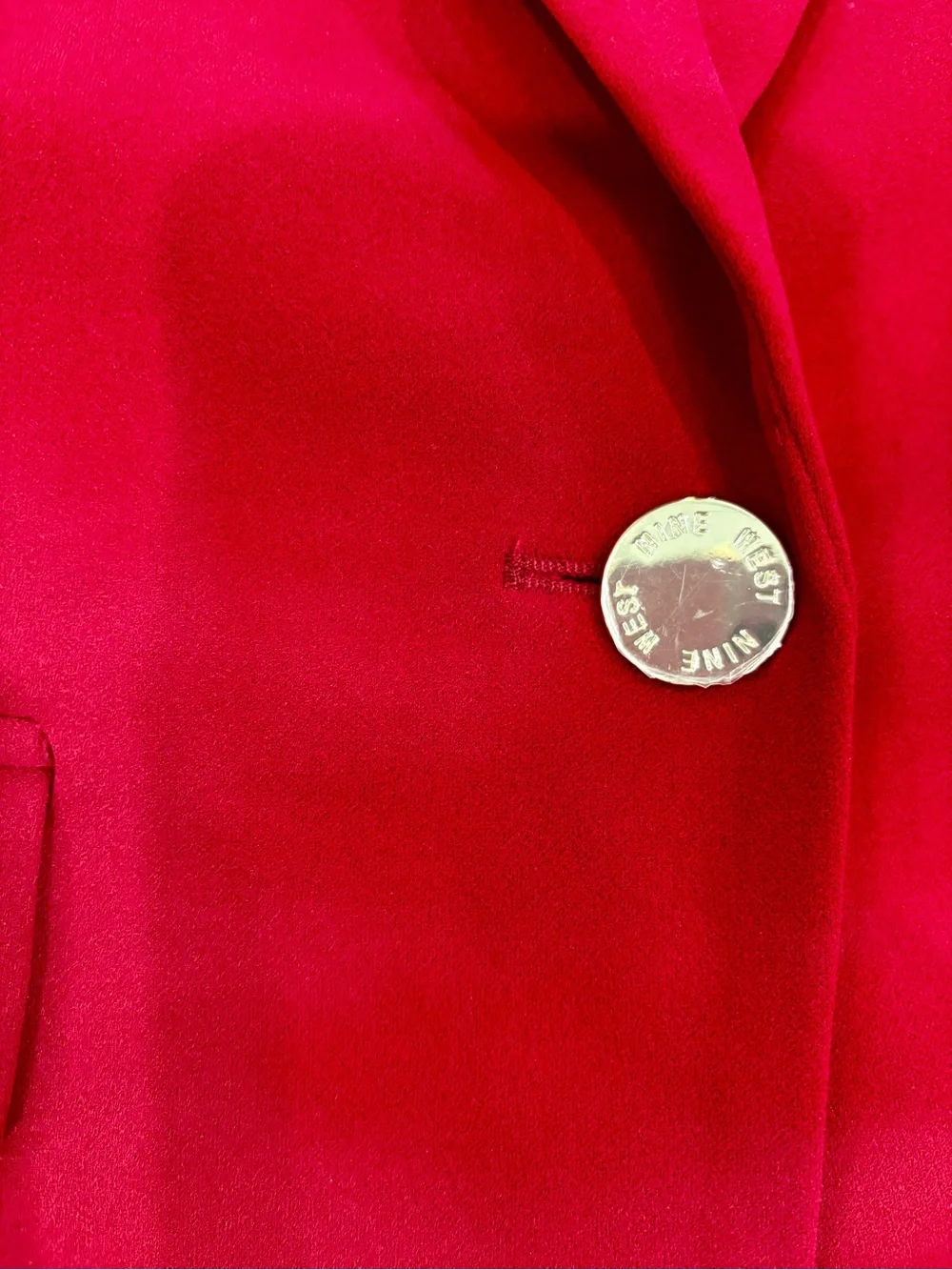 Nine West Bold Red Single-Button Blazer - Picture 4 of 4